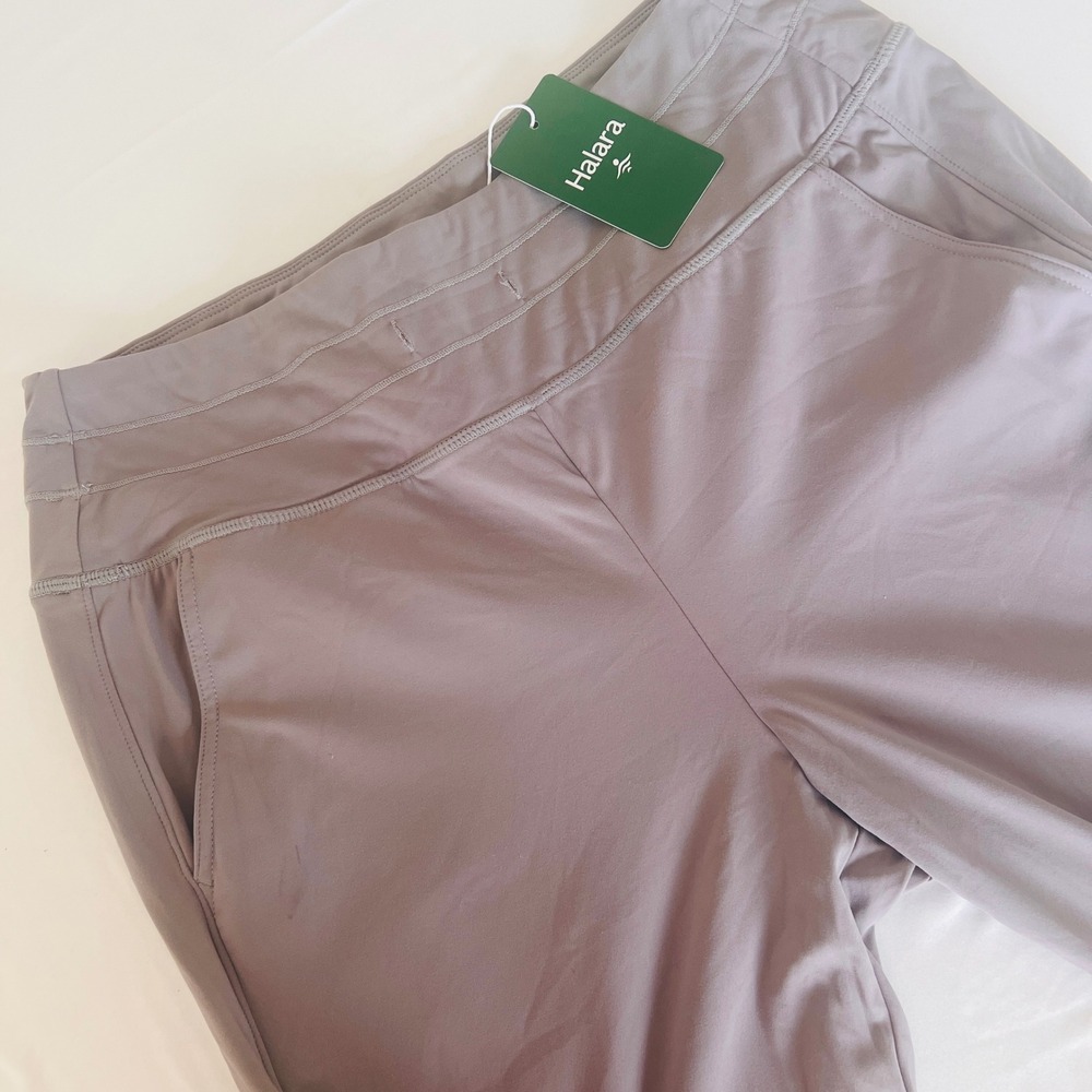 Halara Womens High Waisted Joggers Mauve Grey Size L Athletic Pants Pockets
